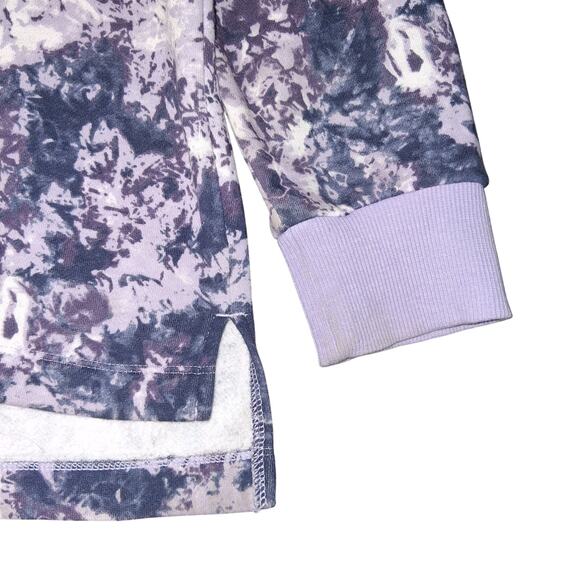 Womens Size M Purple Tie Dye Underamor Sweatshirt Pullover Crew Neck Loose Fit - Picture 3 of 6